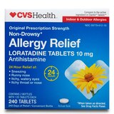 CVS Health 24HR Non Drowsy Allergy Relief Loratadine Tablets, thumbnail image 1 of 4