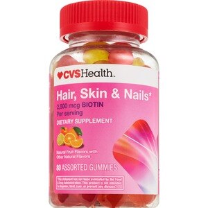 CVS Health - Gomitas con biotina para cabello, piel y uñas, 2,500 mcg