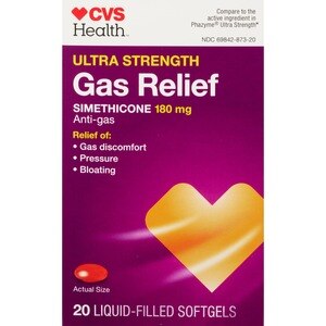 CVS Health Ultra Strength Gas Relief Softgels, 20 Ct