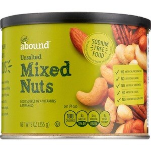 Gold Emblem Abound Unsalted Mixed Nuts, 9 Oz , CVS