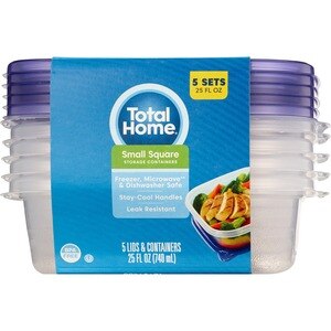 Total Home Food Storage Container 25 Oz, 5 Ct , CVS
