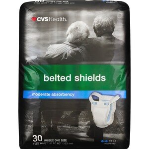 CVS Health Moderate Absorbency Belted Shields One Size, 30CT