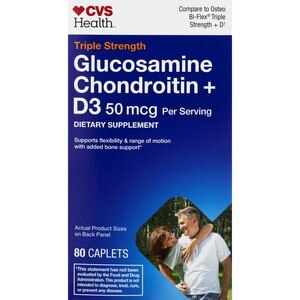 CVS Health - Cápsulas de glucosamina y condroitina con vitamina D3