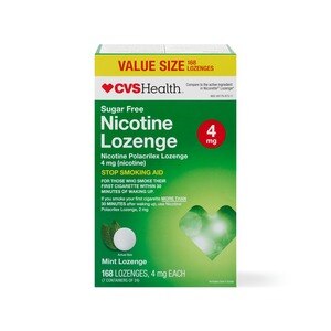 CVS Health - Pastillas de nicotina polacrilex, 4 mg (nicotina), sabor Mint, suplemento de ayuda para dejar de fumar