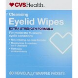 CVS Health No Rinse Eyelid Wipes-Extra Strength, 30CT, thumbnail image 1 of 4