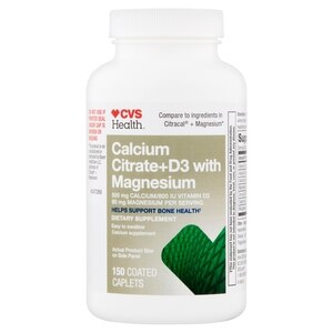 Cvs Health Calcium Citrate D With Magnesium Coated Tablet 150ct