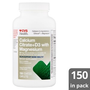 Cvs Health Calcium Citrate D With Magnesium Coated Tablet 150ct