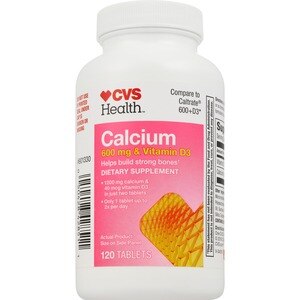 Cvs Health Calcium 600mg Vitamin D3 Tablets 120ct