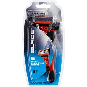 Blade Men's 5-Blade Disposable Razors With Trimmer, 3 Ct , CVS