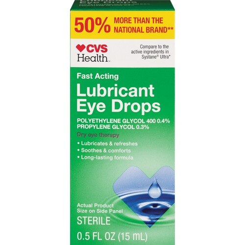 CVS Health Fast Acting Lubricant Eye Drops, 0.5 Fl Oz - 0.5 Oz