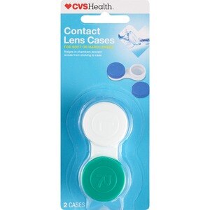 CVS Health - Estuche para lentes de contacto de lujo, paquete de 2 u.