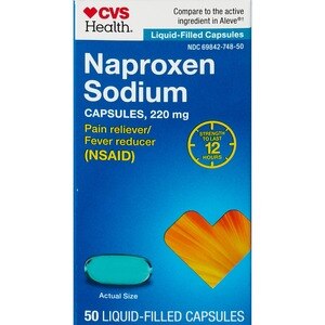 CVS Health Naproxen Sodium 220 MG Liquidid-Filled Capsules. 50 Ct - 40 Ct