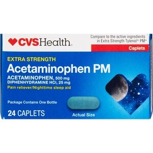 CVS Health - Analgésico en cápsulas, potencia extra, para la noche