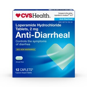  CVS Health Anti-Diarrheal Lopermide Hydrochloride Tablets 2mg, 12CT 