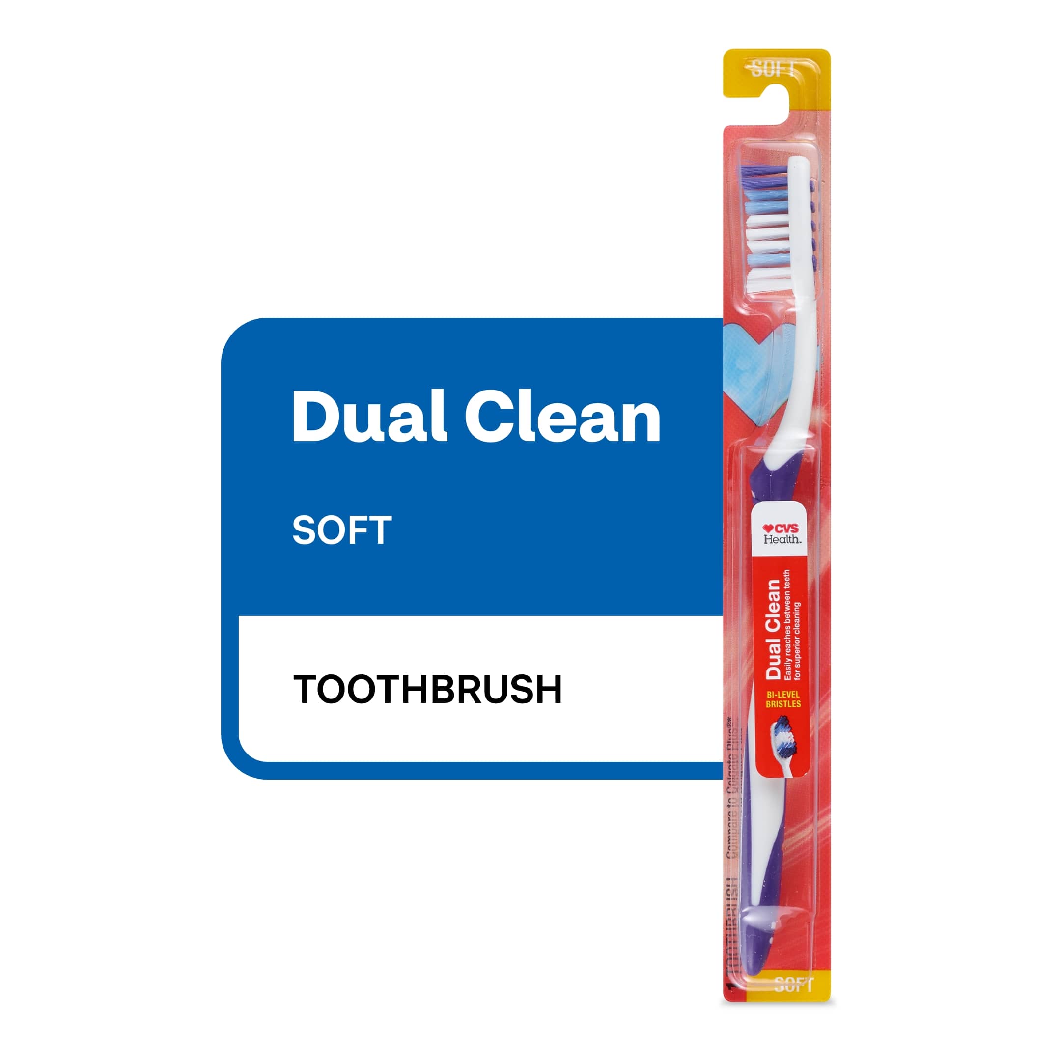 CVS Health Dual Clean Toothbrush Soft