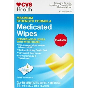 CVS Health - Toallitas medicinales, fórmula de máxima potencia