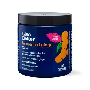  Live Better Fermented Ginger 500mg, 60 CT 