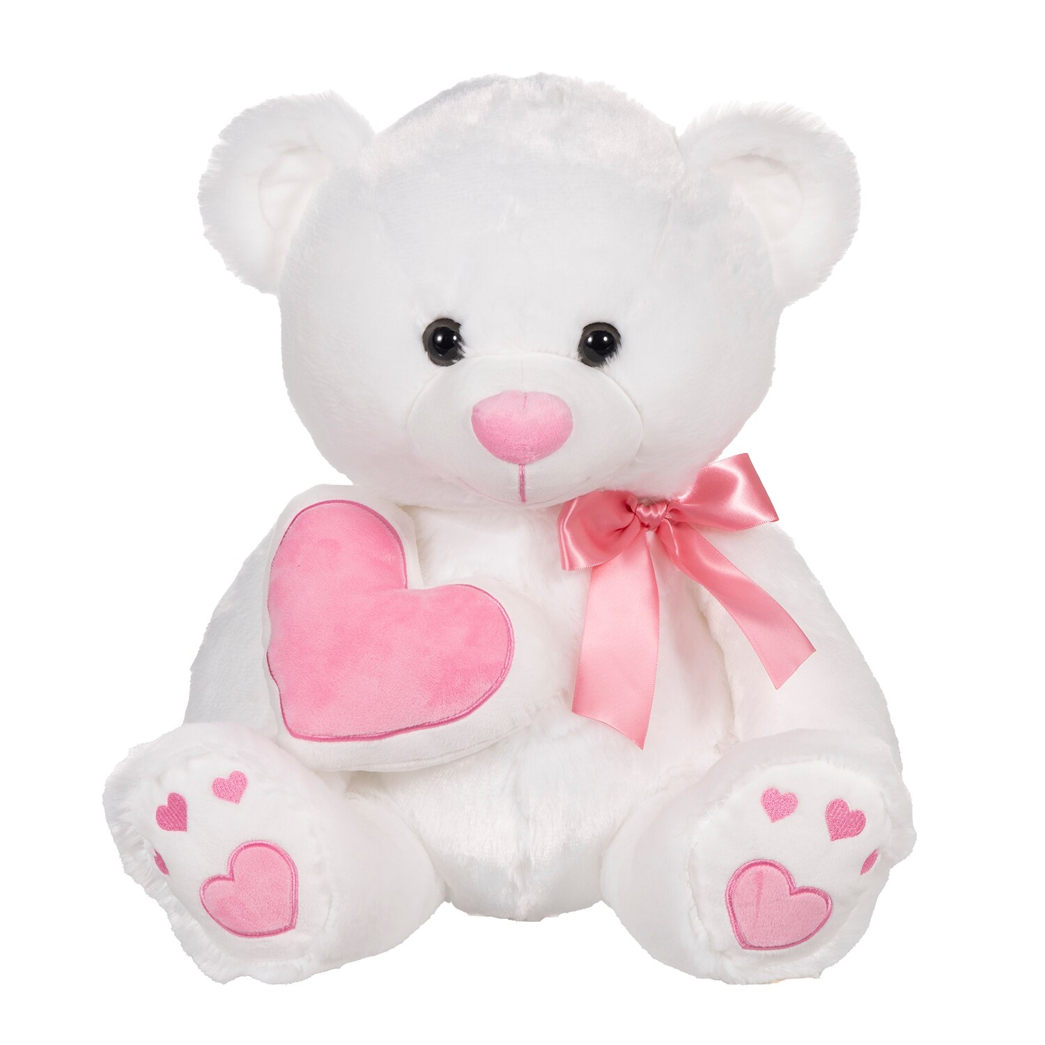 Red & Pink Valentine White Teddy Plush , CVS