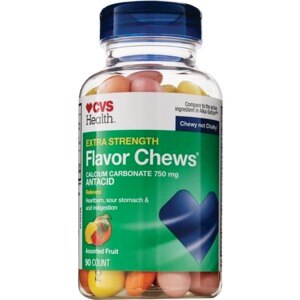 CVS Health Extra Strength Antacid Flavor Chews Assorted Fruit