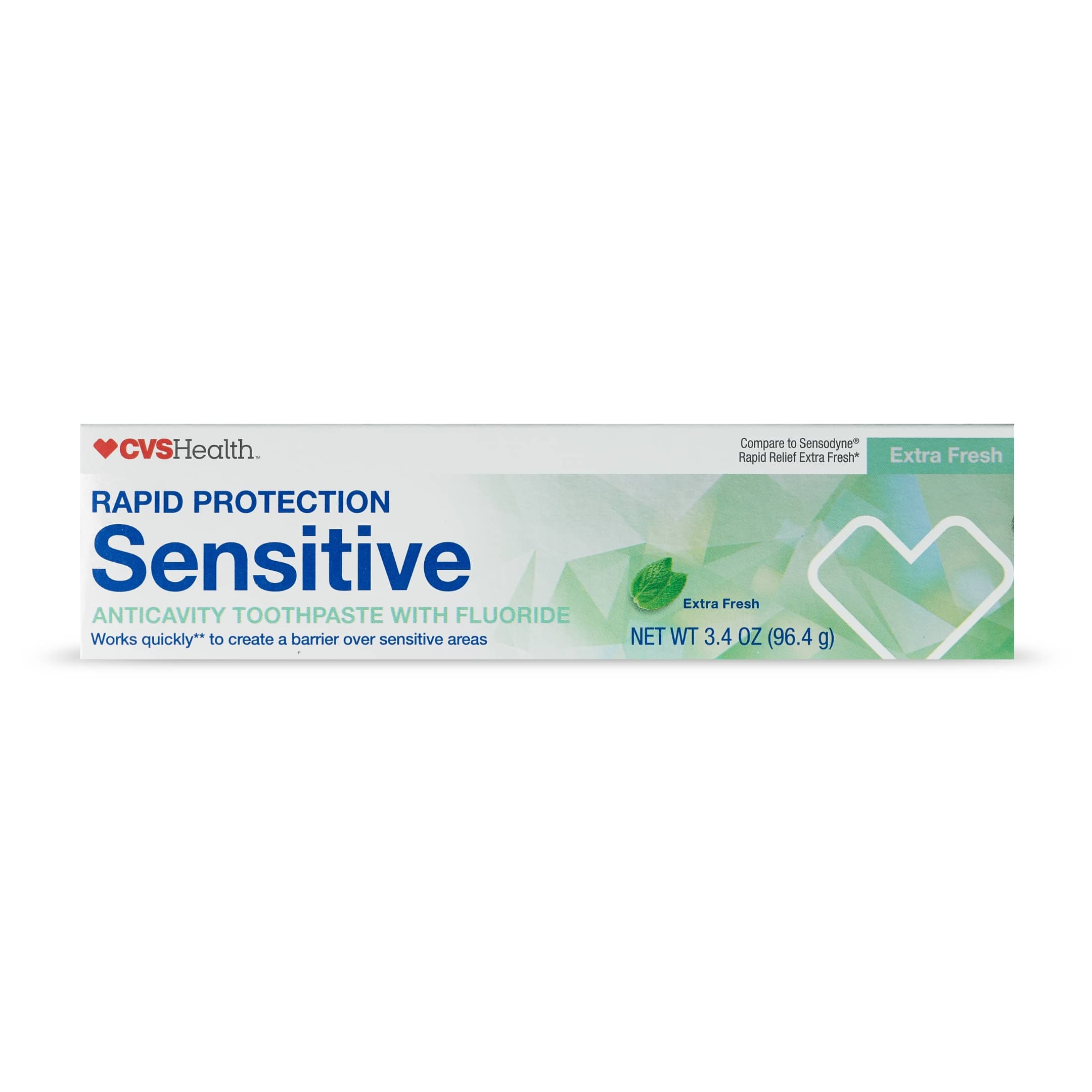 CVS Health Rapid Protection Sensitive Anticavity toothpaste with fluoride