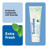 CVS Health Rapid Protection Sensitive Anticavity Fluoride Toothpaste, Extra Fresh, 3.4 OZ, thumbnail image 4 of 7