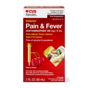 CVS Health Infants' Acetaminophen Pain Reliever & Fever Reducer Oral Suspension, Cherry, 1 FL OZ
