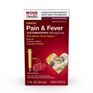 CVS Health Infants' Pain & Fever, Acetaminophen 160 mg per 5 mL Oral Suspension, 1 OZ