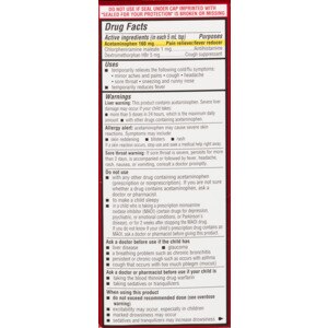 Children S Tylenol Plus Cough And Runny Nose Dosage Chart