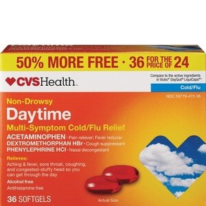 CVS Health Non-Drowsy Cold & Flu Daytime Softgels
