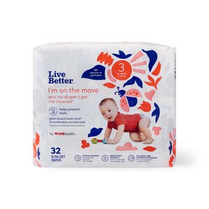 Live Better By CVS Health Diapers, Size 3, 32 Ct