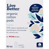 CVS Live Better Organic Cotton Pads, Regular, thumbnail image 1 of 5