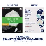 CVS Live Better Organic Cotton Pads, Regular, thumbnail image 5 of 5