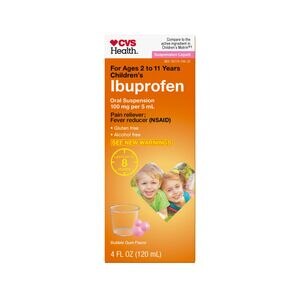 CVS Health Children's Ibuprofen Pain Reliever & Fever Reducer (NSAID) Oral Suspension, Bubble Gum, 4 FL Oz - 4 Oz
