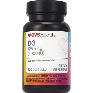 CVS Health Vitamin D Softgels 5000IU, 100CT