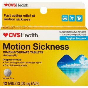 CVS Health Motion Sickness Tablets, 12 Ct