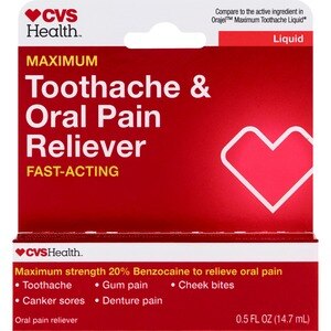 CVS Health Oral Pain Reliever for Severe Toothaches, Maximum Strength