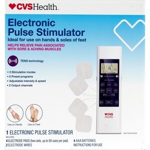 CVS Health - Estimulador electrónico de pulso con almohadillas reutilizables