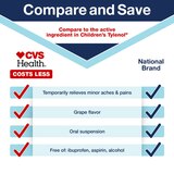 CVS Health Children's Acetaminophen Pain Reliever & Fever Reducer Oral Suspension, thumbnail image 3 of 7