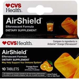 CVS Health Airshield - Tabletas efervescentes, sabor Orange