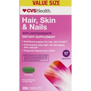  CVS Health Hair, Skin and Nails with Antioxidants Tablets 