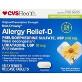 CVS Health Original Prescription Strength Non-Drowsy Allergy Relief-D Tablets, thumbnail image 1 of 3