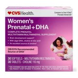 CVS Health Women's Prenatal + DHA Tablets/Softgels, 60 CT, thumbnail image 1 of 7