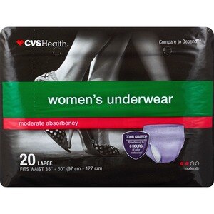 CVS Health Women's Underwear Moderate Absorbency, 20 Count, Large - CVS  Pharmacy