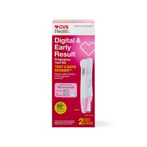 CVS Health Digital Early Result Pregnancy Test Kit 2 CT
