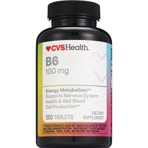 CVS Health - Vitamina B6 en tabletas, 100 mg, 250 u.
