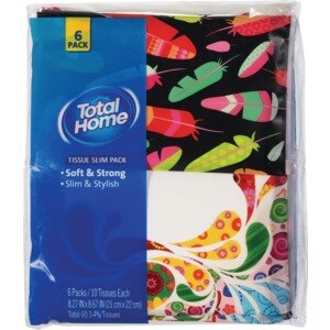 Total Home Tissue Slim Pack, Assorted Designs, 6 Ct - 10 Ct , CVS