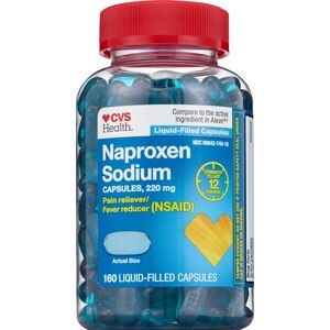 CVS Health Naproxen Sodium 220 MG Liquidid-Filled Capsules, 160 Ct