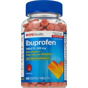 CVS Health Ibuprofen Pain Reliever & Fever Reducer (NSAID) 200 MG Coated  Tablets, 500 Count, 1 Pack - CVS Pharmacy