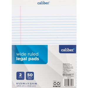 Caliber Legal Pads White - 50 Ct , CVS
