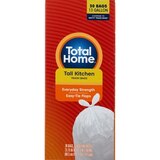 Total Home Tall Kitchen Trash Bags, Extra Strong 13 Gallon, 38  ct, thumbnail image 1 of 6